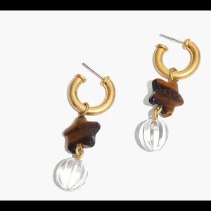Madewell Star Stack Charm Hoop Earrings